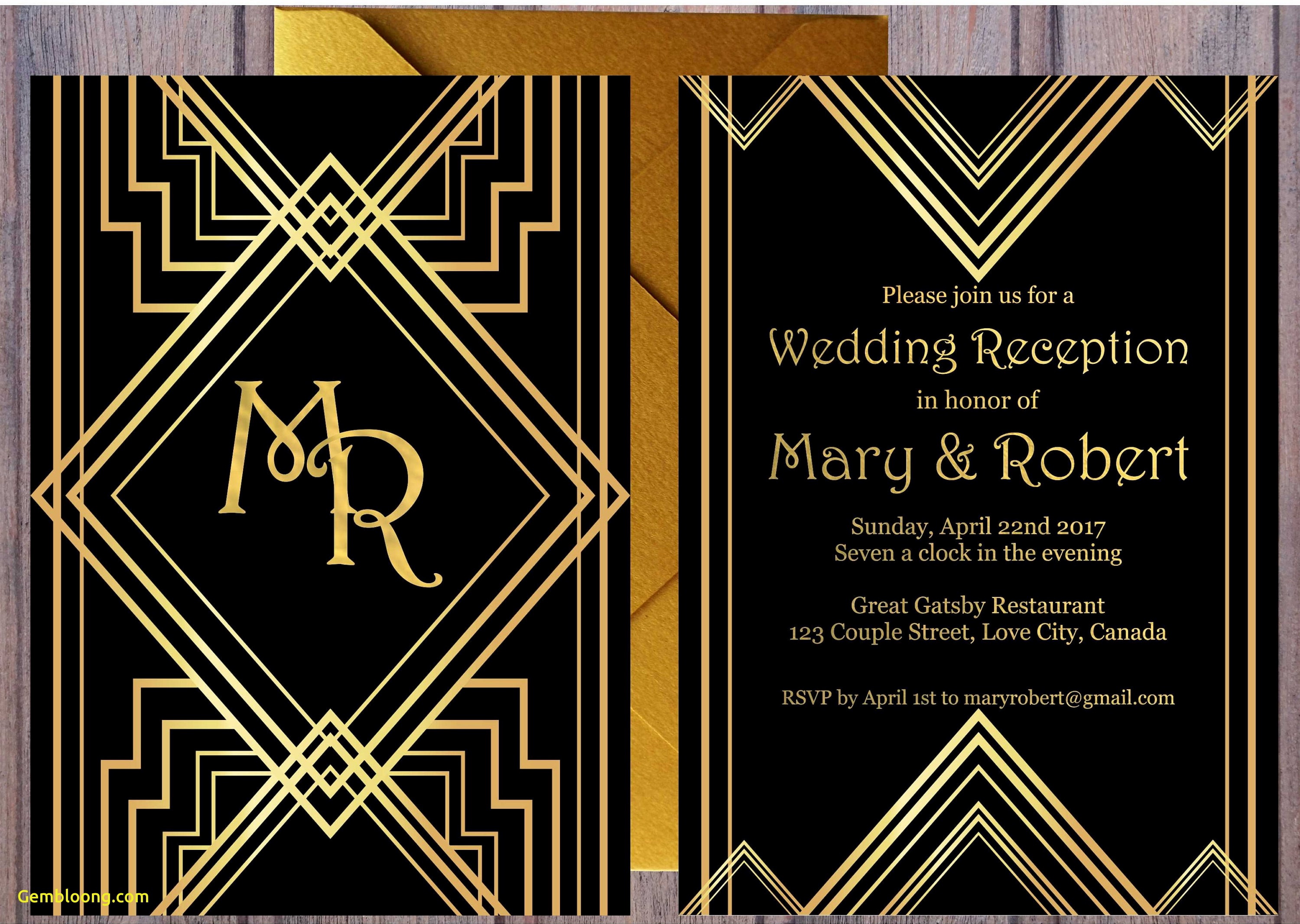 Great Gatsby Party Invitations Template Mryn Ism